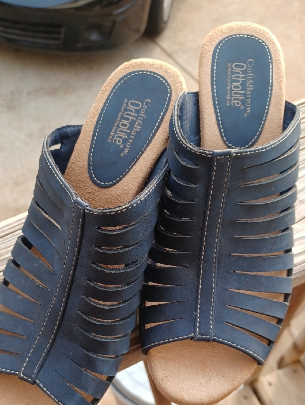 Croft & Barrow Ortholite Cantana/Bergamot wedge sandals